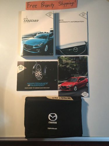 2014 mazda 3 owners manual w/case. #0045. free priority shipping!