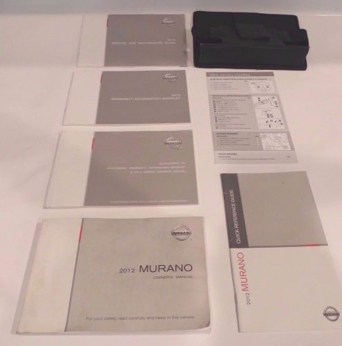 2012 nissan murano owners manual with case - great condition