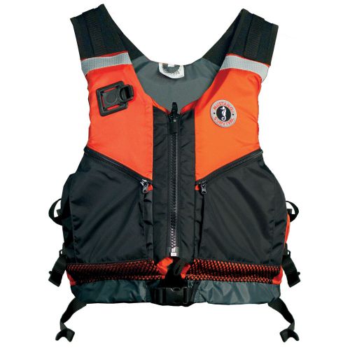 Mustang s mrv050wr-xs/shore based water rescue vest - xs/s - orange/black