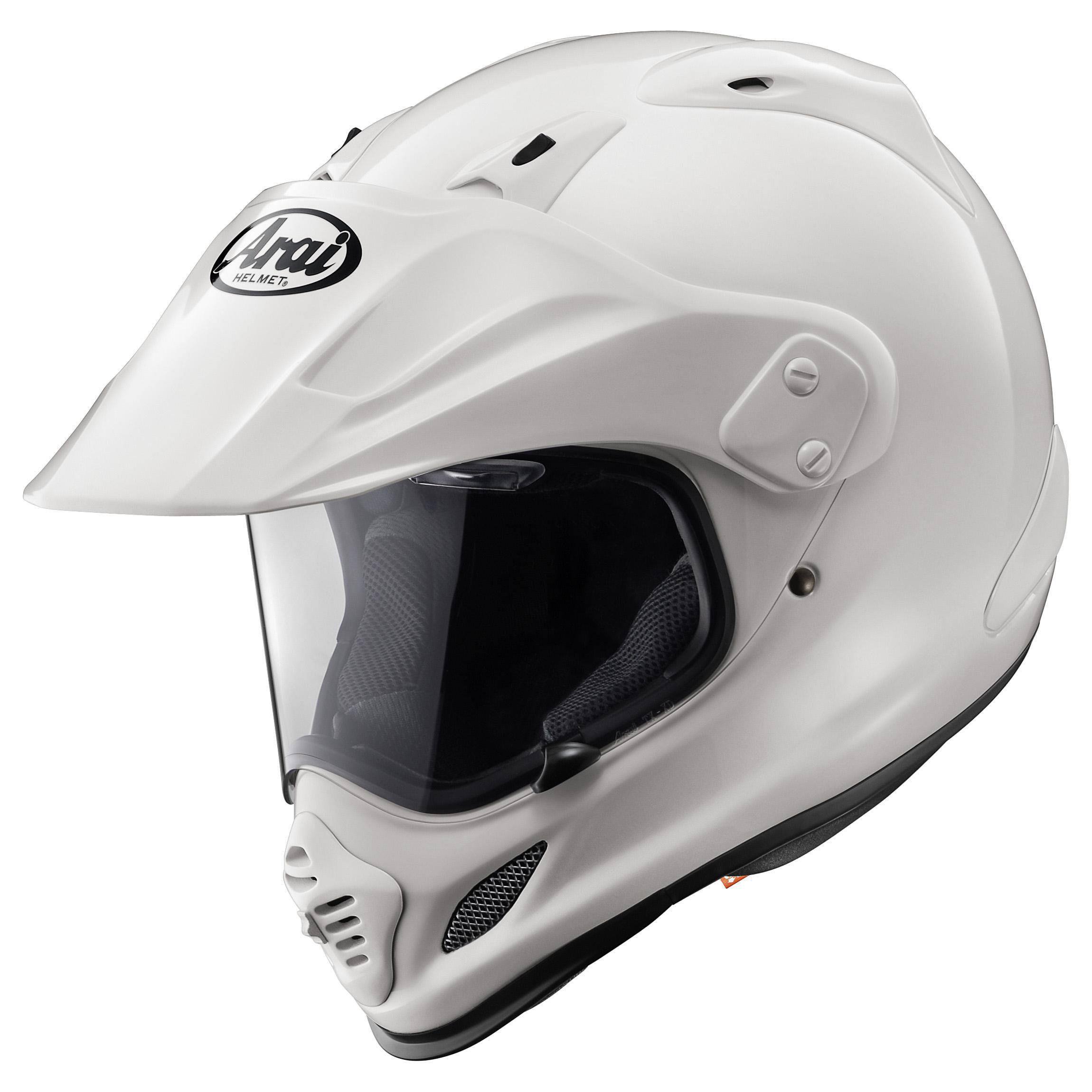 Arai xd4 solid colors dual sport motorcycle helmet with shield white