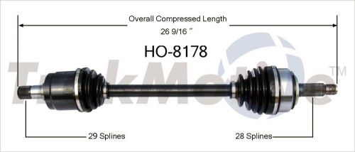 New cv axle shaft fits 2003-2007 honda accord  surtrack perf axles (was