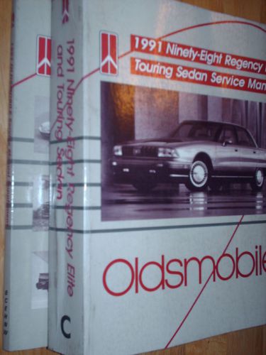 1991 oldsmobile ninety eight shop manual set / original