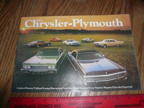 1973 chrysler plymouth barracuda road runner fury imperial sales brochure