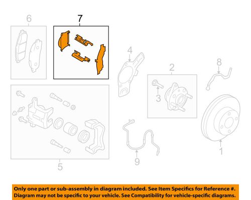 Nissan oem 13-15 nv200 brake-front-hardware kit d10803lm0a