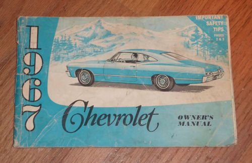 1967 chevrolet passenger car owner’s manual, chevy