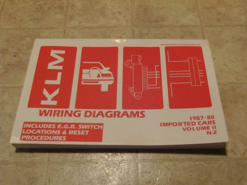 1987 1988 klm car wiring diagram manual toyota nissan vw volvo saab renault yugo