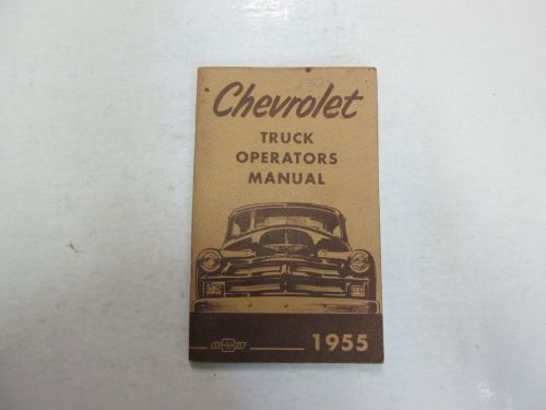 1955 chevrolet truck light medium heavy duty operators manual stained factory***