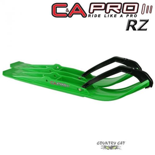 C&amp;a pro razor rz 6&#034; trail snowmobile skis - green with black loops - pair