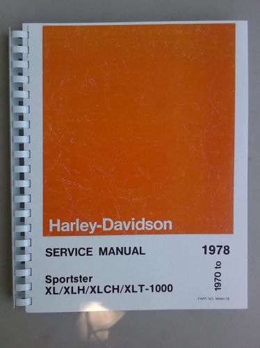 1970-1978 harley sportster factory service manual xl xlh xlch xlt 1000