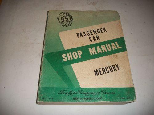 1958 mercury passenger car shop manual  cmystore4moremanuals+catalogs