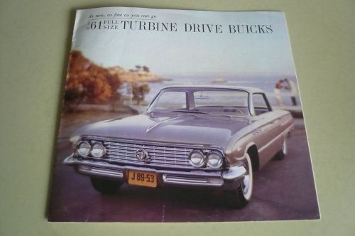 1961 buick invicta electra lesabre turbine drive sales brochure vintage