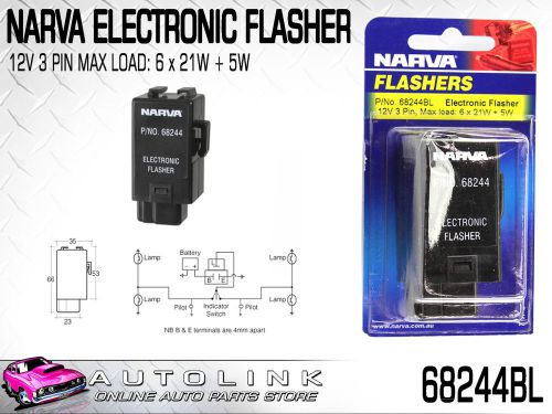 Narva 12 volt 3 pin electronic flasher - max load 6x21watt globes (japanese cars