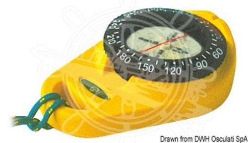 Riviera orion boat marine portable compass 1&#034; 7/8 yellow for surfing small boats