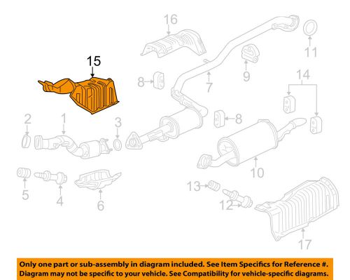 Honda oem 10-14 insight 1.3l-l4 exhaust-heat shield 74600tf0000