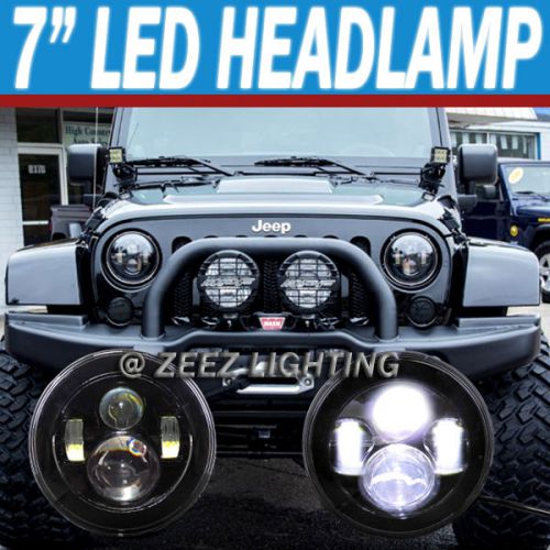 7&#034;round speaker shaped 80w cree led headlight kit projector headlamp assembly #i