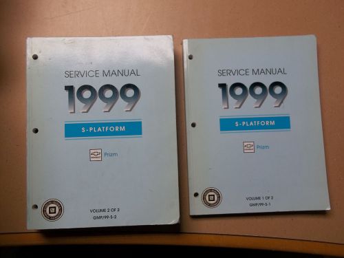 1999 chevrolet prizm factory service manuals (2 volume set)