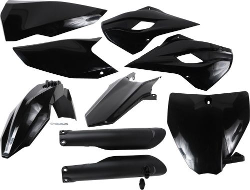 Acerbis plastic kit- full husky mx black fits: husqvarna tc 250,tc 125,fc 250,fc