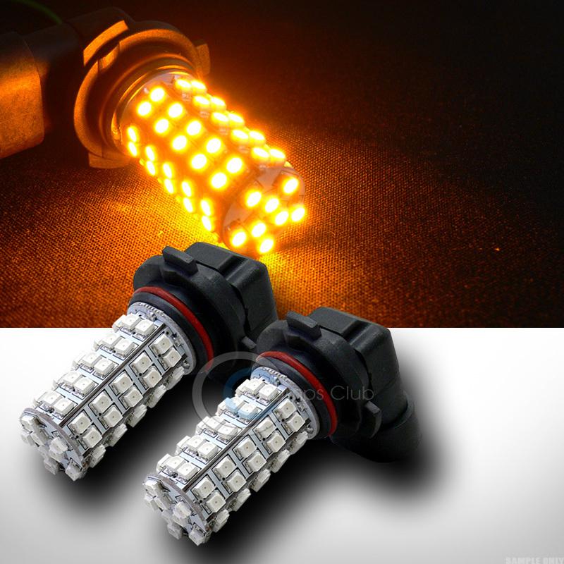 2p amber y 9006/hb4/9012 68x 3528 smd led bumper fog/driving light lamp bulbs 12