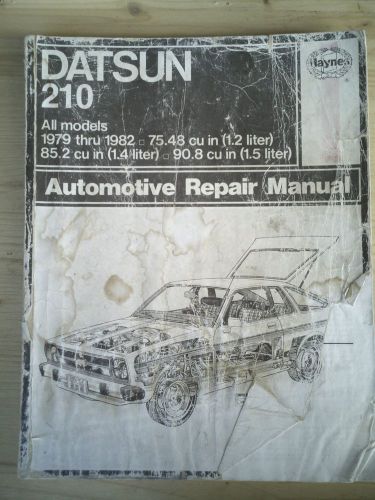 Datsun 210 all models 1979-1982 haynes repair manual isbn 085696865x