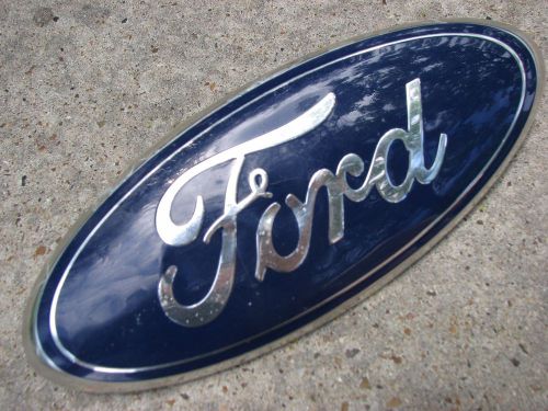 Sell Ford Truck Large Grill Emblem Badge Blue Chrome Front in Hitchcock ...