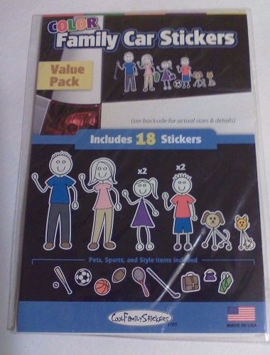 Color stick figure family