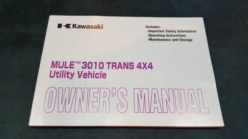 2004 kawasaki mule 3010 trans 4 x 4 utility vehicle atv owners manual kaf620