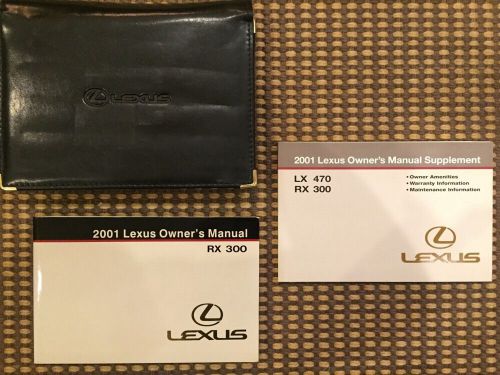 01 2001 lexus rx rx300 owners owner&#039;s manual books set and case oem