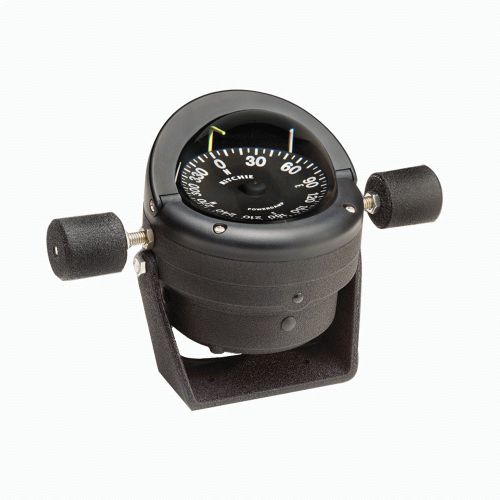 New ritchie hb-845 helmsman steel boat compass - bracket mount - black