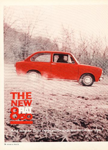 1964 fiat 850 - classic car print article d131