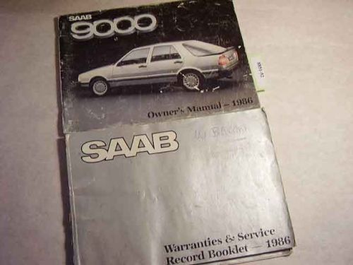 1986 saab 9000 owners manual acceptable free shipping 8851-92