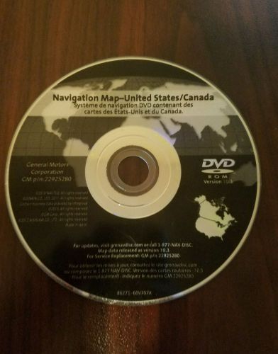 Gm navigation system map dvd - united states and canada version 10.3 22925280