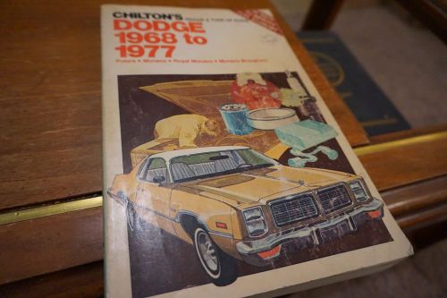 Chilton dodge polara monaco royal monaco 1968-1977 repair tune-up manual 6554