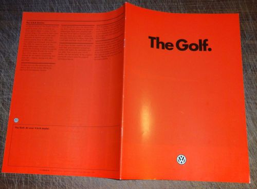 Vw volkswagon golf 1985 sales brochure catalog dealer