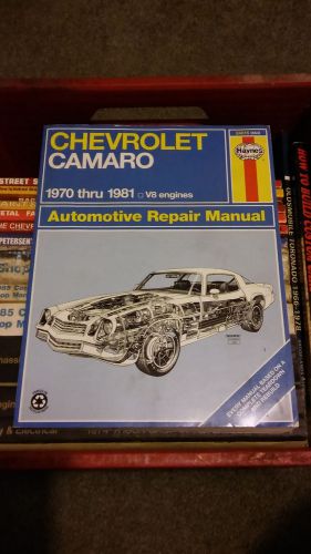 Haynes 24015 (554) chevrolet camaro 1970 thru 1981 v8 engines manual 1983