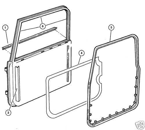 Complete door seal kit wrangler tj 1997-2003 right full door weatherstrip kit