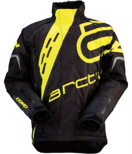 Arctiva comp s6 rr mens shell snowmobile jacket black/hi-vis yellow