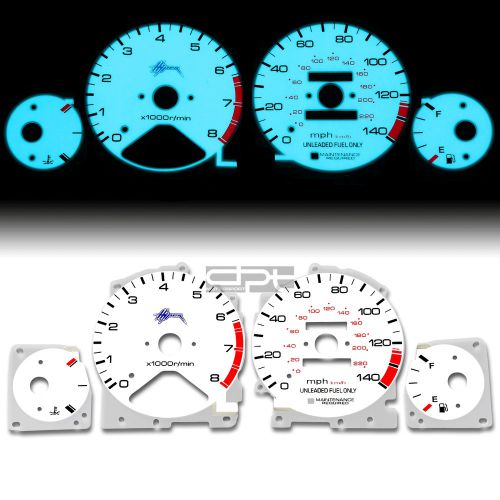 Indiglo glow gauge+harness white face for 1994-1997 accord dx lx ex l4 v6 at/mt