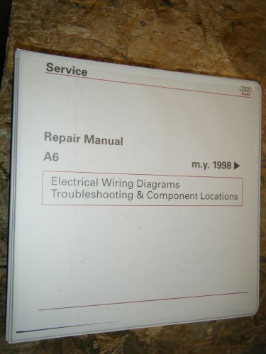 1998 audi a6 original factory wiring diagrams manual service shop repair