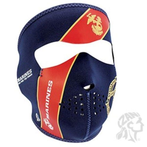 Zan neoprene full face mask usmc marine corps. dark blue &amp; red motorcycle riding