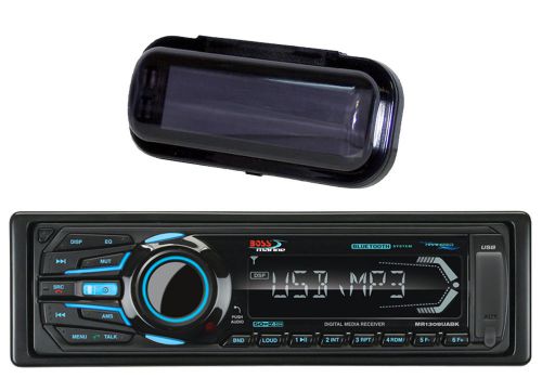 New boss marine boat bluetooth mp3 usb ipod marine stereo radio + splash cover