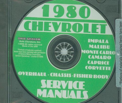 1980 chevrolet service  manuals on cd; ( overhaul; chassis; fisher body)