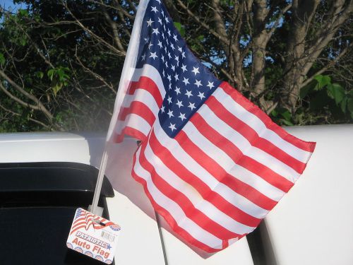 American  flags 2/4/1 patriotic u s a auto flag 11&#039;&#039;x17&#039;&#039; buy one get one free