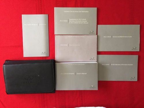 2012 infiniti m hybrid factory owners manual set and case