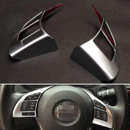 Interior 2 pcs matt steering wheel cover trim abs for mazda 6 atenza 2014 2015