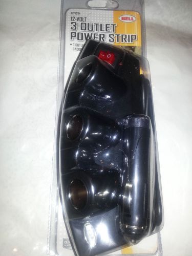 &#034;new&#034; bell 1 to 3 outlet power strip  car auto 12volt black ndp