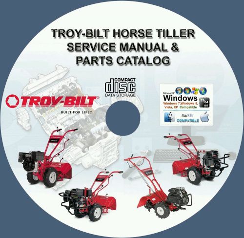 Troy-bilt horse tiller service manuals and transmission repair manuals on cd - b