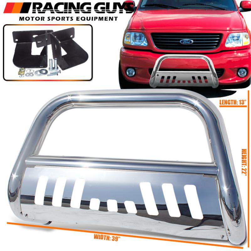 Chrome bull bar guard push 99-04 ford expedition f-series pickup truck grille pu