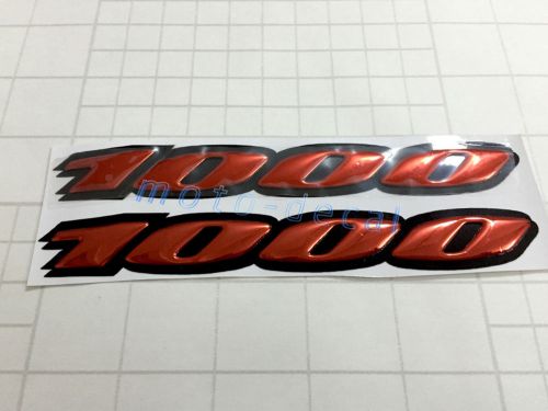 Gsxr1000 3d raised chrome decal red emblem fairing sticker suzuki gsx-r bling