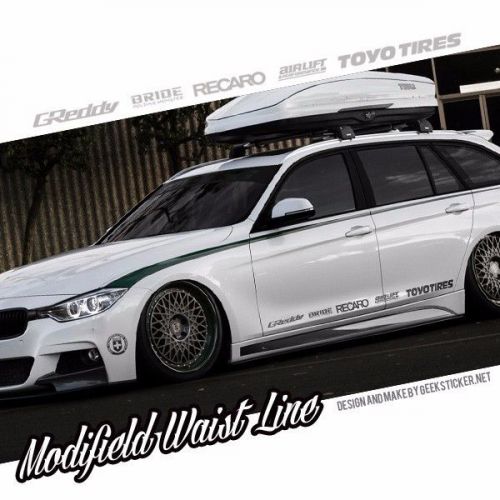 1 pair modified waist line vinyl car auto decal sticker for bmw x1 x3 x5 x6 new