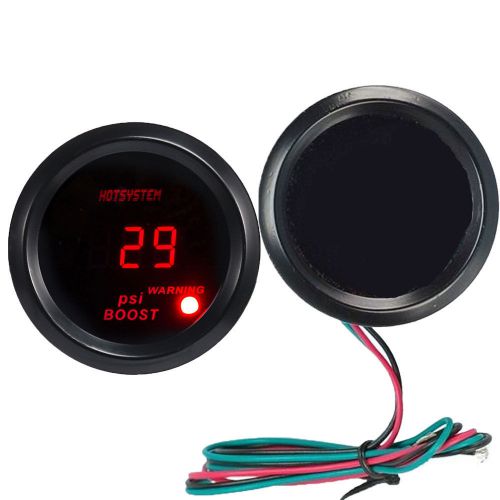 Hotsystem universal 2&#034; 52mm digital red led electronic psi boost gauge for car